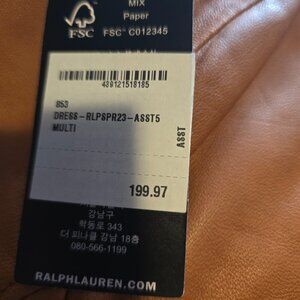 Ralph Lauren Faux Leather Dress Midi Dress